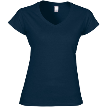 Textiel Dames T-shirts korte mouwen Gildan Soft Style Blauw