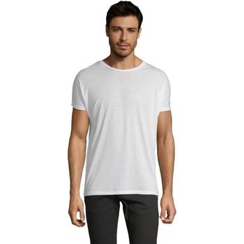 Textiel Heren T-shirts met lange mouwen Sols 01704 Wit