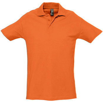 SOLS Heren Lente II Korte Mouw Zwaarlijvig Poloshirt (Oranje)