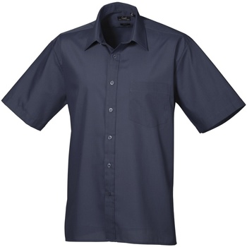 Textiel Heren Overhemden korte mouwen Premier PR202 Blauw