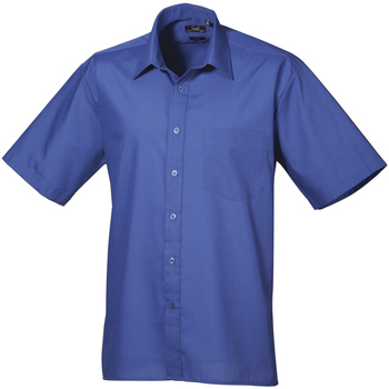 Textiel Heren Overhemden korte mouwen Premier PR202 Blauw