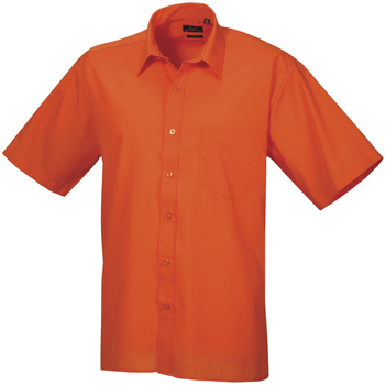 Textiel Heren Overhemden korte mouwen Premier PR202 Oranje