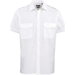Textiel Heren Overhemden korte mouwen Premier PR212 Wit