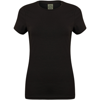 Textiel Dames T-shirts korte mouwen Skinni Fit SK121 Zwart
