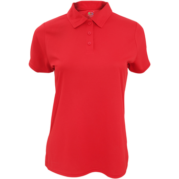 Textiel Dames Polo's lange mouwen Fruit Of The Loom SS062 Rood