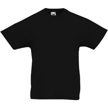 Textiel Kinderen T-shirts korte mouwen Fruit Of The Loom 61019 Zwart
