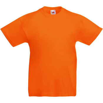 Textiel Kinderen T-shirts korte mouwen Fruit Of The Loom 61019 Oranje