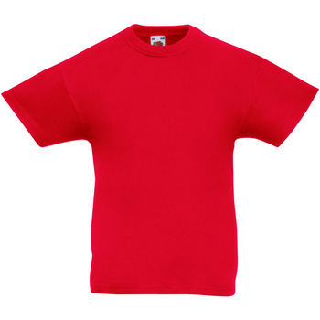 Textiel Kinderen T-shirts korte mouwen Fruit Of The Loom 61019 Rood