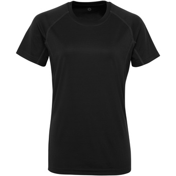 Textiel Dames T-shirts met lange mouwen Tridri Panelled Zwart
