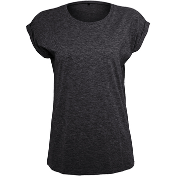 Textiel Dames T-shirts met lange mouwen Build Your Brand Extended Zwart